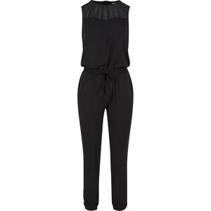 Urban Classics Damer Tech Mesh Long Jumpsuit, Svart (svart 7), L Urban Classics Damer Tech Mesh Long Jumpsuit, Svart (svart 7), L