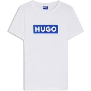 HUGO Damer Classic Crew_b Jersey, vit100, L HUGO Damer Classic Crew_b Jersey, vit100, L