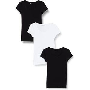 ONLY Damer Onllive Love New Ge Ss O-Neck Top JRS T-shirt, Vit/förpackning: + 2 svarta, S ONLY Damer Onllive Love New Ge Ss O-Neck Top JRS T-shirt, Vit/förpackning: + 2 svarta, S