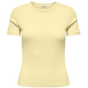 JDY lucky S/S O Neck Top JRS dia, Pastellgul, XS JDY lucky S/S O Neck Top JRS dia, Pastellgul, XS