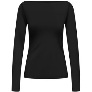 ONLY Onlkiss Life Ls Boatneck topp Cc JRS Noos, svart, S ONLY Onlkiss Life Ls Boatneck topp Cc JRS Noos, svart, S