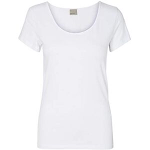 VERO MODA Dam Vmmaxi My Ss mjuk U-hals Noos T-shirt, Weiß ljus vit, M VERO MODA Dam Vmmaxi My Ss mjuk U-hals Noos T-shirt, Weiß ljus vit, M