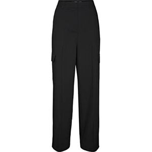 VERO MODA dam Vmzelda Hr Straight Cargo Pant Noos cargobyxor, svart, 42W / 34L VERO MODA dam Vmzelda Hr Straight Cargo Pant Noos cargobyxor, svart, 42W / 34L