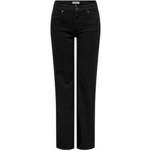 ONLY Onlblush Mid Straight DNM Rea2343 Noos, Svart denim, (XS) W x 34L ONLY Onlblush Mid Straight DNM Rea2343 Noos, Svart denim, (XS) W x 34L
