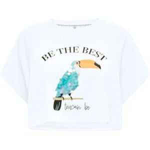 ONLY Onlkita S/S Toucans Top Box JRS, Vit, M ONLY Onlkita S/S Toucans Top Box JRS, Vit, M