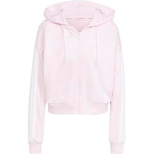 adidas Kvinnor ESSENTIALS 3-STRIPES FRENCH TERRY FULL ZIP HOODIE, Clear Pink/White, M adidas Kvinnor ESSENTIALS 3-STRIPES FRENCH TERRY FULL ZIP HOODIE, Clear Pink/White, M