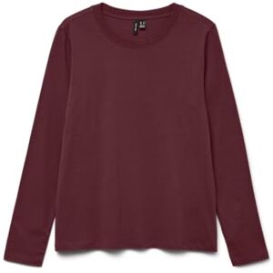 VERO MODA Vmpaulina Ls T-Shirt Ga JRS Noos, tawny port, XS VERO MODA Vmpaulina Ls T-Shirt Ga JRS Noos, tawny port, XS