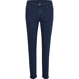 KAFFE Kvinnors smala jeans slim fit mid waist byxor stretchy dam, mörkblå denim, 34 smal KAFFE Kvinnors smala jeans slim fit mid waist byxor stretchy dam, mörkblå denim, 34 smal