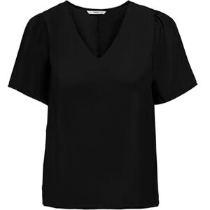ONLY ONLALMA Life VIS S/S V-hals topp SOLID, svart, S ONLY ONLALMA Life VIS S/S V-hals topp SOLID, svart, S