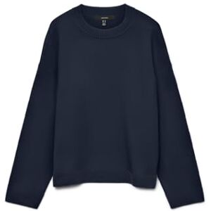 VERO MODA Vmsilje Ls O-hals boxy tröja Noos, marinblå blazer, M VERO MODA Vmsilje Ls O-hals boxy tröja Noos, marinblå blazer, M