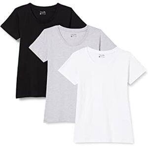 Berydale T-shirt med rund hals, Dam, Svart/vit/grå (3-pack), XS Berydale T-shirt med rund hals, Dam, Svart/vit/grå (3-pack), XS
