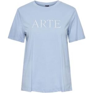 PIECES Pcnori Ss tryckt T-shirt Bc, Mjuk kambray/tryck: konst, S PIECES Pcnori Ss tryckt T-shirt Bc, Mjuk kambray/tryck: konst, S