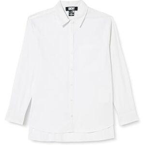 DKNY kvinnors logotyp Tejp randig topp, vit, XS, Vitt/vitt, XS DKNY kvinnors logotyp Tejp randig topp, vit, XS, Vitt/vitt, XS