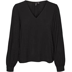 VERO MODA dam Vmvana V-hals topp Wvn blus, svart, XS EU, svart VERO MODA dam Vmvana V-hals topp Wvn blus, svart, XS EU, svart