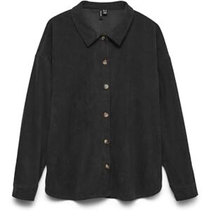 VERO MODA Vmcleo Oversize Shirt WVN Ga, svart, S VERO MODA Vmcleo Oversize Shirt WVN Ga, svart, S