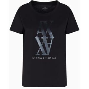 Giorgio Armani kvinnors kortärmad ton på ton logo tryck regular boxy fit, t-shirt, svart, L, svart, L Giorgio Armani kvinnors kortärmad ton på ton logo tryck regular boxy fit, t-shirt, svart, L, svart, L