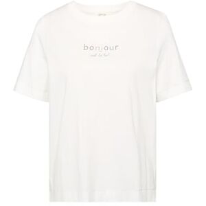 Cartoon Tecknad dam-t-shirt, Patch Cream/Silver, 36 Cartoon Tecknad dam-t-shirt, Patch Cream/Silver, 36