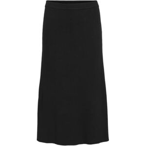 Vila Female Midikjol stickad, svart, XXL Vila Female Midikjol stickad, svart, XXL