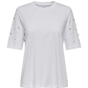 ONLY Onljulia Life S/S Top Box JRS, Ljus vit, XS ONLY Onljulia Life S/S Top Box JRS, Ljus vit, XS