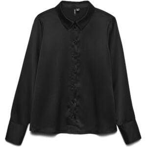 VERO MODA Vmmerle Ls Shirt WVN Ga Noos, svart, M VERO MODA Vmmerle Ls Shirt WVN Ga Noos, svart, M