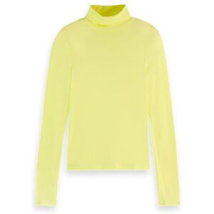 Scotch & Soda Roll Up Neck Ls T-shirt, Tennisboll gul 737, M Scotch & Soda Roll Up Neck Ls T-shirt, Tennisboll gul 737, M