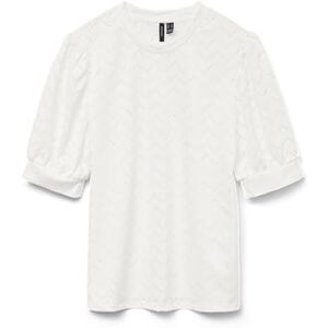 VERO MODA dam Vmthas 2/4 Top JRS Ga Vo, Snövit, M VERO MODA dam Vmthas 2/4 Top JRS Ga Vo, Snövit, M