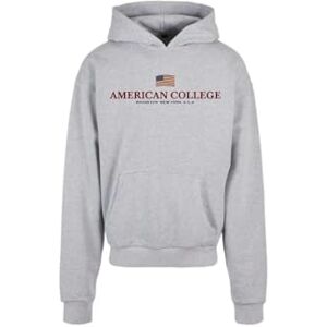 AMERICAN COLLEGE USA Tröja huvtröja blandad herr dam tröja, Färg: grå, M AMERICAN COLLEGE USA Tröja huvtröja blandad herr dam tröja, Färg: grå, M