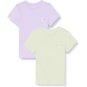 Calvin Jeans dam S/S T-shirts, Celadongrön/pastelllila, XXS Calvin Jeans dam S/S T-shirts, Celadongrön/pastelllila, XXS