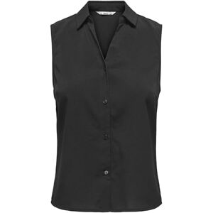 ONLY Onlnova Life Elite S/L skjorta solid, svart, XS ONLY Onlnova Life Elite S/L skjorta solid, svart, XS
