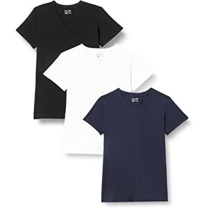 Berydale T-shirt för sport och fritid med V-ringning, Dam, Mörkblå/vit/antracit (3-pack), M Berydale T-shirt för sport och fritid med V-ringning, Dam, Mörkblå/vit/antracit (3-pack), M