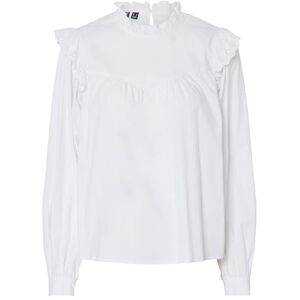 PIECES Pcvela Ls Shirt Noos, Ljus vit, L PIECES Pcvela Ls Shirt Noos, Ljus vit, L