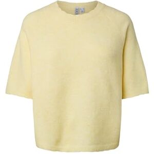 PIECES Pcrath Ss O-Neck Knit Pwp Bc, Fransk vanilj, XL PIECES Pcrath Ss O-Neck Knit Pwp Bc, Fransk vanilj, XL