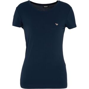 Giorgio Armani Kvinnors Essential Studs Crew Neck T-Shirt Blå M Normal FIT, BLÅ, M Giorgio Armani Kvinnors Essential Studs Crew Neck T-Shirt Blå M Normal FIT, BLÅ, M