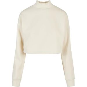 Urban Classics Dam cropped oversized sweat high neck crew sweatshirt, Vit, L Urban Classics Dam cropped oversized sweat high neck crew sweatshirt, Vit, L