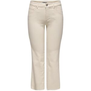 ONLY Onlann-Kenya Mw Cr Ak FLA Ecru DNM Noos flared fit jeans med bälteslingor och medium midja, ecru, XXL / 30L ONLY Onlann-Kenya Mw Cr Ak FLA Ecru DNM Noos flared fit jeans med bälteslingor och medium midja, ecru, XXL / 30L