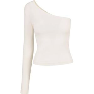 Urban Classics Kvinnors damer asymmetrisk långärmad t-shirt, vit sand, XS, Vit, XS Urban Classics Kvinnors damer asymmetrisk långärmad t-shirt, vit sand, XS, Vit, XS