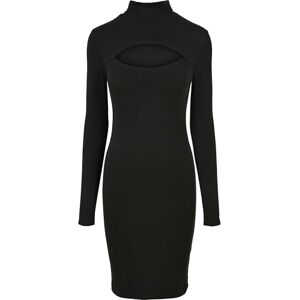 Urban Classics Dam dam stretch jersey cut out turtleneck klänning, svart, S Urban Classics Dam dam stretch jersey cut out turtleneck klänning, svart, S