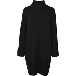 VERO MODA Stickad klänning VMJUPITER midiklänning, svart, S VERO MODA Stickad klänning VMJUPITER midiklänning, svart, S