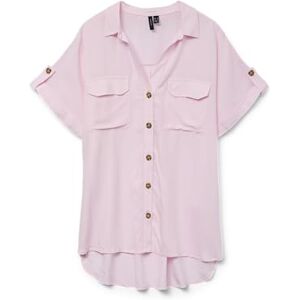 VERO MODA Vmbumpy Ss Shirt WVN Ga Noos, Rosa-a-boo, XS VERO MODA Vmbumpy Ss Shirt WVN Ga Noos, Rosa-a-boo, XS