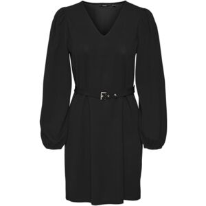 VERO MODA VMALLISON LS V-hals kort klänning JRS GA, svart, XS VERO MODA VMALLISON LS V-hals kort klänning JRS GA, svart, XS