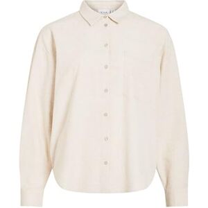 Vila Viprisilla L/S lös skjorta – Noos, Super Light Natural Melan, 34 Vila Viprisilla L/S lös skjorta – Noos, Super Light Natural Melan, 34