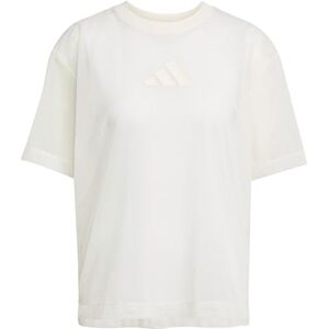adidas Kobiety SOFT LUX MESH TEE, off white, XXS adidas Kobiety SOFT LUX MESH TEE, off white, XXS