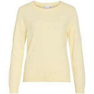 Vila Viril O-Neck L/S stickad topp – Noos, Pastellgul, XS Vila Viril O-Neck L/S stickad topp – Noos, Pastellgul, XS