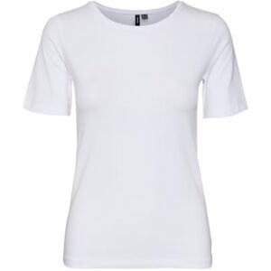 VERO MODA VMLULU SS TOP JRS GA NOOS, Ljus vit, M VERO MODA VMLULU SS TOP JRS GA NOOS, Ljus vit, M