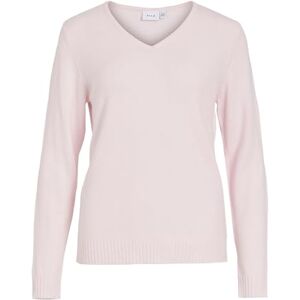 Vila Viril V-hals L/S stickad topp – Noos, körsbärsblom, XL Vila Viril V-hals L/S stickad topp – Noos, körsbärsblom, XL