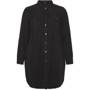 VERO MODA CURVE dam Vmsila Ls Short Dress Mix Ga Curve Noos klänning, svart, 54 SE VERO MODA CURVE dam Vmsila Ls Short Dress Mix Ga Curve Noos klänning, svart, 54 SE