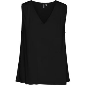 VERO MODA dam Vmeasy Joy S/L V-hals WVN Ga Top, svart, S VERO MODA dam Vmeasy Joy S/L V-hals WVN Ga Top, svart, S