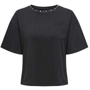 ONLY Onlterza S/S O-Neck Top Box JRS, svart, M ONLY Onlterza S/S O-Neck Top Box JRS, svart, M