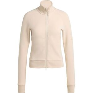 adidas dam Soft Lux Slim Track Top Sweatshirt, Crystal Linen, S adidas dam Soft Lux Slim Track Top Sweatshirt, Crystal Linen, S
