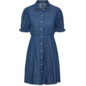 PIECES PCHOPE SS Shirt Dress BC, Mellanblå denim, XS PIECES PCHOPE SS Shirt Dress BC, Mellanblå denim, XS